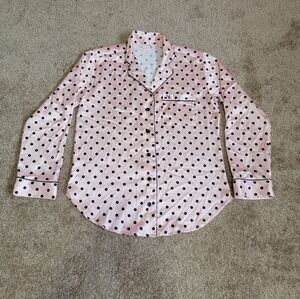 Victoria’s Secret Pink Satin Polka Dot Pajama Top